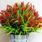 Artificial Flowers for Outdoors Plants - 20 Bundles Fake Lavender Plastic Faux Monkey Grass UV Resistant for Home Decorations (20, Red)